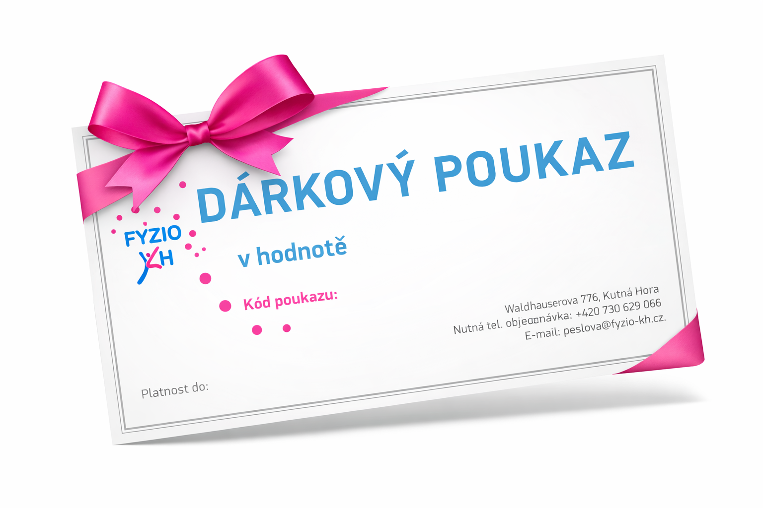 Dárkový poukaz Fyzio KH